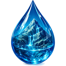 HydroSim water drop terrain logo